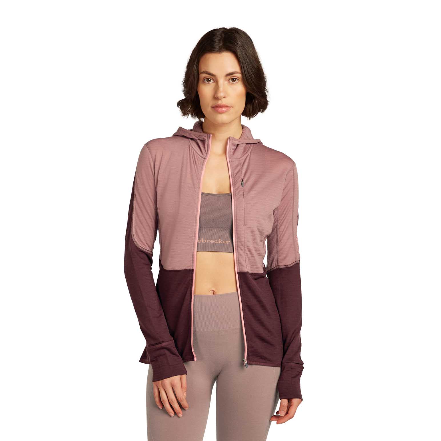 Icebreaker W Merino Blend 200 RealFleece Descender LS Zip Hoodie